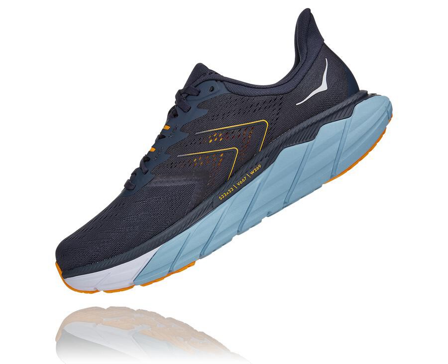 Hoka One One Mens Walking Shoes - Arahi 5 - Navy - WXGQ51479